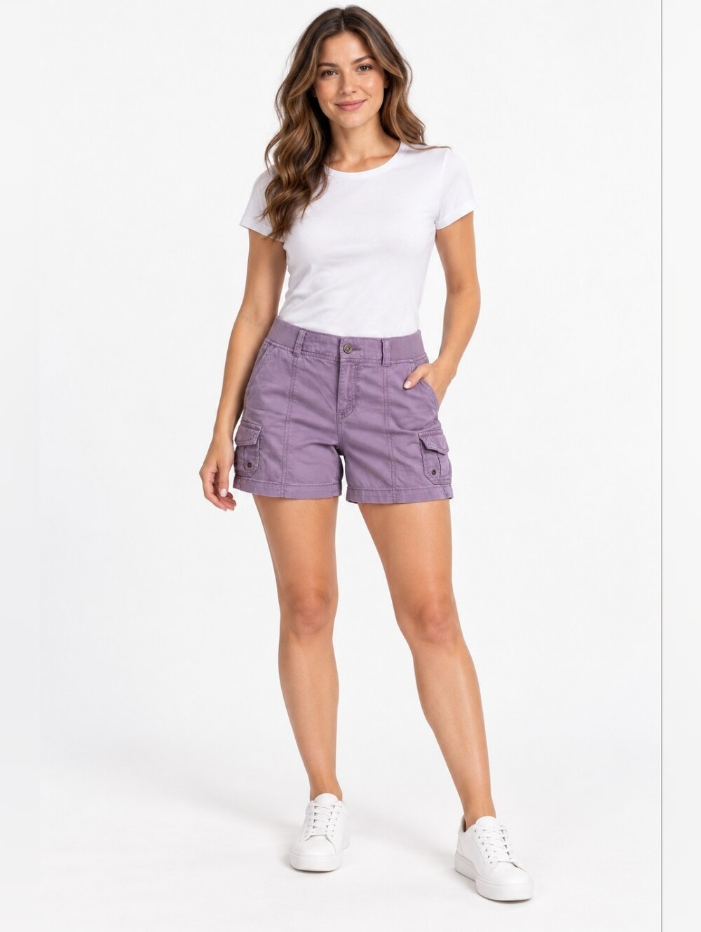 Women’s Lavender Cargo Shorts